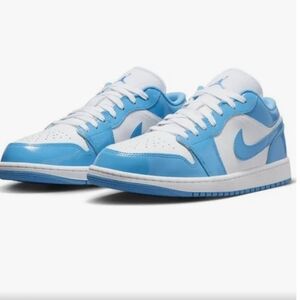 Light Blue and White Air Jordan 1 Low SE Men's Size 9.5
